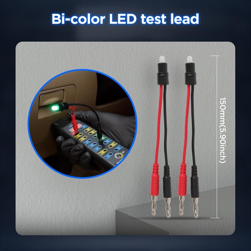 Autool 68PCS Multimeter Test Leads Kit, Test Leads with Replaceable Wire Piercing Probes, 32A/1000V Alligator Clips, Banana Plug Adapters, Jumpers, Extension Male to Female Connector 4mm Banana Plug - Image 4